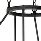 Meyda Lighting Cartier 35" 9-Light Wrought Iron Cascading Chandelier With White & Clear Shade