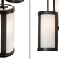 Meyda Lighting Cartier 35" 9-Light Wrought Iron Cascading Chandelier With White Laura Textrene Shade