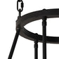 Meyda Lighting Cartier 35" 9-Light Wrought Iron Ceiling Cascading Chandelier With White Linen Over Crystal Idalight Shade