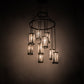 Meyda Lighting Cartier 36" 9-Light Timeless Bronze Cascading Chandelier With Clear Seeded Shade Glass