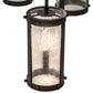 Meyda Lighting Cartier 36" 9-Light Timeless Bronze Cascading Chandelier With Clear Seeded Shade Glass