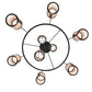 Meyda Lighting Cartier 48" 9-Light Black Wicker Cascading Chandelier With Silver Mica Shade Glass