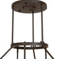 Meyda Lighting Cartier 48" 9-Light Oil Rubbed Bronze Cascading Chandelier With Beige Fleshtone Idalight Shade