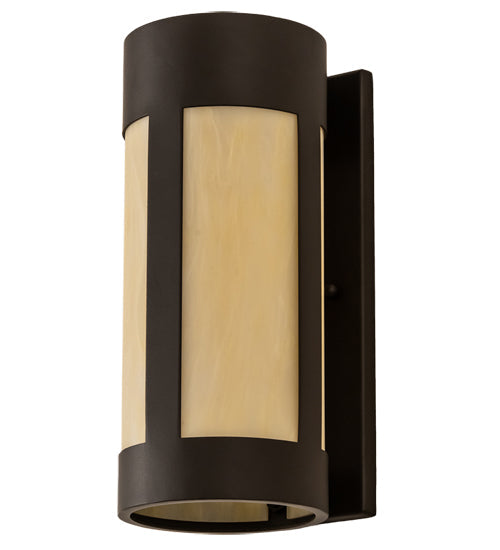 Meyda Lighting Cartier 5" Oil Rubbed Bronze Wall Sconce With Creme Carrara Idalight Shade