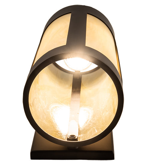 Meyda Lighting Cartier 5" Oil Rubbed Bronze Wall Sconce With Creme Carrara Idalight Shade