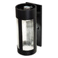 Meyda Lighting Cartier 5" Solar Black Wall Sconce With Clear Seeded Shade Glass