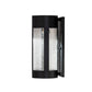 Meyda Lighting Cartier 5" Solar Black Wall Sconce With Clear Seeded Shade Glass