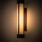 Meyda Lighting Cartier 6" Mahogany Bronze Wall Sconce With Beige Sahara Taupe Idalight Shade Glass