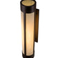 Meyda Lighting Cartier 6" Mahogany Bronze Wall Sconce With Beige Sahara Taupe Idalight Shade Glass