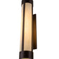 Meyda Lighting Cartier 6" Mahogany Bronze Wall Sconce With Beige Sahara Taupe Idalight Shade Glass