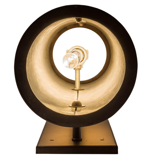 Meyda Lighting Cartier 6" Mahogany Bronze Wall Sconce With Beige Sahara Taupe Idalight Shade Glass