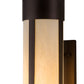 Meyda Lighting Cartier 6" Mahogany Bronze Wall Sconce With Beige Sahara Taupe Idalight Shade Glass