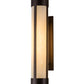Meyda Lighting Cartier 6" Mahogany Bronze Wall Sconce With Beige Sahara Taupe Idalight Shade Glass