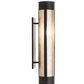 Meyda Lighting Cartier 6" Solar Black Wall Sconce With Silver Mica Shade Glass