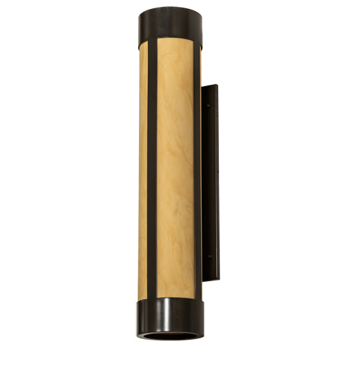 Meyda Lighting Cartier 6" Timeless Bronze Wall Sconce With Beige Tawnyrock Idalight Shade