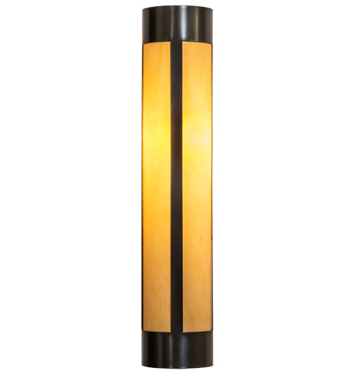 Meyda Lighting Cartier 6" Timeless Bronze Wall Sconce With Beige Tawnyrock Idalight Shade