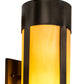 Meyda Lighting Cartier 6" Timeless Bronze Wall Sconce With Beige Tawnyrock Idalight Shade