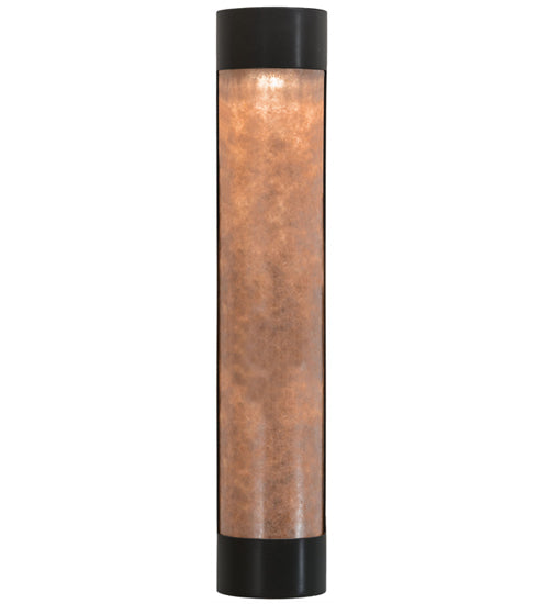 Meyda Lighting Cartier 6" Timeless Bronze Wall Sconce With Silver Mica Shade Glass