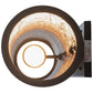 Meyda Lighting Cartier 6" Timeless Bronze Wall Sconce With Silver Mica Shade Glass