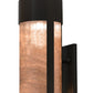 Meyda Lighting Cartier 6" Timeless Bronze Wall Sconce With Silver Mica Shade Glass