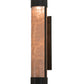 Meyda Lighting Cartier 6" Timeless Bronze Wall Sconce With Silver Mica Shade Glass