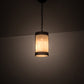 Meyda Lighting Cartier 7" Mahogany Bronze Mini Pendant Light With Beige Sahara Taupe Idalight Shade Glass