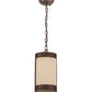 Meyda Lighting Cartier 7" Mahogany Bronze Mini Pendant Light With Beige Sahara Taupe Idalight Shade Glass