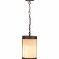 Meyda Lighting Cartier 7" Mahogany Bronze Mini Pendant Light With Beige Sahara Taupe Idalight Shade Glass
