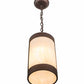 Meyda Lighting Cartier 7" Mahogany Bronze Mini Pendant Light With Beige Sahara Taupe Idalight Shade Glass