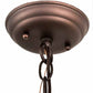 Meyda Lighting Cartier 7" Mahogany Bronze Mini Pendant Light With Beige Sahara Taupe Idalight Shade Glass