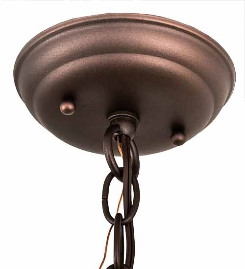 Meyda Lighting Cartier 7" Mahogany Bronze Mini Pendant Light With Beige Sahara Taupe Idalight Shade Glass