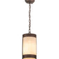 Meyda Lighting Cartier 7" Mahogany Bronze Mini Pendant Light With Beige Sahara Taupe Idalight Shade Glass