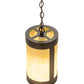 Meyda Lighting Cartier 7" Oil Rubbed Bronze Mini Pendant Light With Creme Carrara Idalight Shade