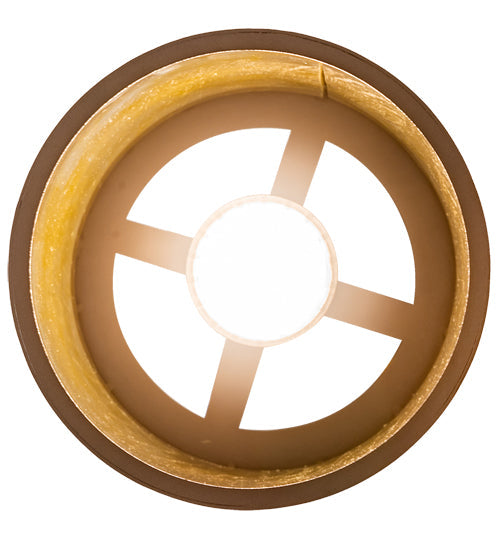 Meyda Lighting Cartier 7" Oil Rubbed Bronze Mini Pendant Light With Creme Carrara Idalight Shade