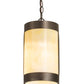 Meyda Lighting Cartier 7" Oil Rubbed Bronze Mini Pendant Light With Creme Carrara Idalight Shade