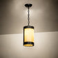 Meyda Lighting Cartier 7" Textured Black Mini Pendant Light With Botticino Idalight Shade