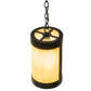 Meyda Lighting Cartier 7" Textured Black Mini Pendant Light With Botticino Idalight Shade
