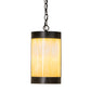 Meyda Lighting Cartier 7" Textured Black Mini Pendant Light With Botticino Idalight Shade