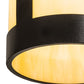 Meyda Lighting Cartier 7" Textured Black Mini Pendant Light With Botticino Idalight Shade