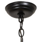 Meyda Lighting Cartier 7" Textured Black Mini Pendant Light With Botticino Idalight Shade
