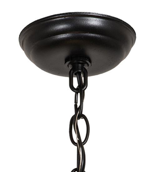 Meyda Lighting Cartier 7" Textured Black Mini Pendant Light With Botticino Idalight Shade