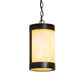 Meyda Lighting Cartier 7" Textured Black Mini Pendant Light With Botticino Idalight Shade