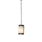 Meyda Lighting Cartier 7" Timeless Bronze Mini Pendant Light With Creme Carrara Idalight Shade