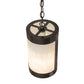Meyda Lighting Cartier 7" Timeless Bronze Mini Pendant Light With Creme Carrara Idalight Shade