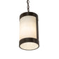 Meyda Lighting Cartier 7" Timeless Bronze Mini Pendant Light With Creme Carrara Idalight Shade