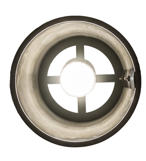 Meyda Lighting Cartier 7" Timeless Bronze Mini Pendant Light With Creme Carrara Idalight Shade