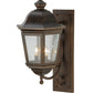 Meyda Lighting Cassandra 13" 2-Light Coffee Bean Lantern Wall Sconce With Clear Shade Glass