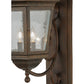 Meyda Lighting Cassandra 13" 2-Light Coffee Bean Lantern Wall Sconce With Clear Shade Glass