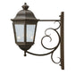 Meyda Lighting Cassandra 13" 2-Light Coffee Bean Lantern Wall Sconce With Clear Shade Glass