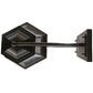 Meyda Lighting Cassandra 13" 2-Light Coffee Bean Lantern Wall Sconce With Clear Shade Glass